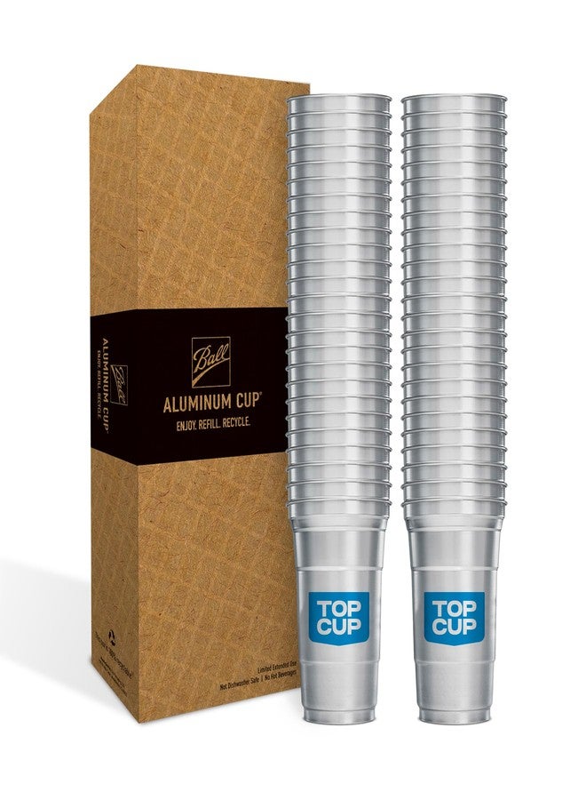 Top Cup by Ball – 9 Ounce, 50 Count, Reusable Aluminum Party Cups | Cold-Holding, Recyclable, Made in USA - Image 1